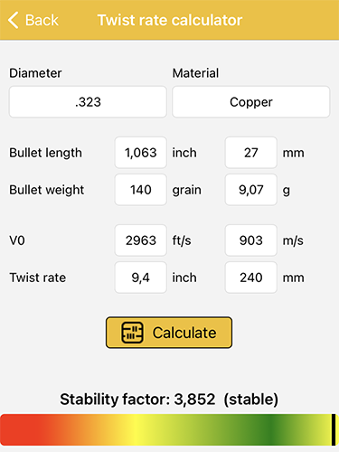 reloada mobile - twist rate calculator